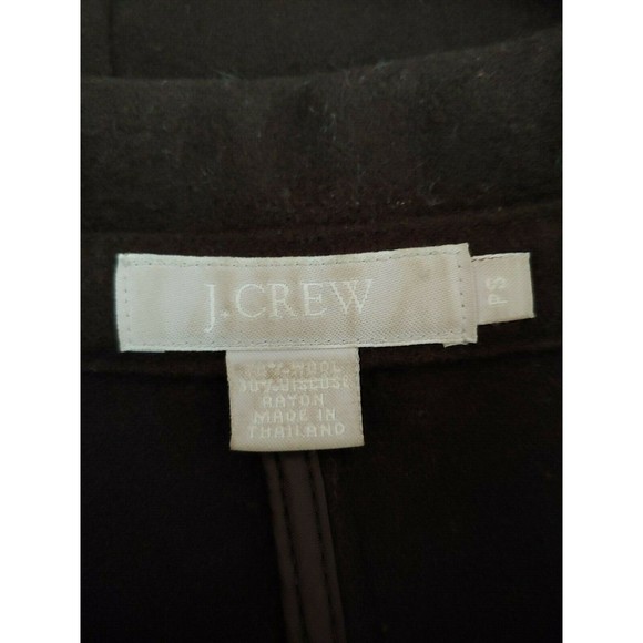 J Crew Womens Wool Coat Sz Petite Small Dark Brown Button Front PS Pockets - Picture 5 of 6